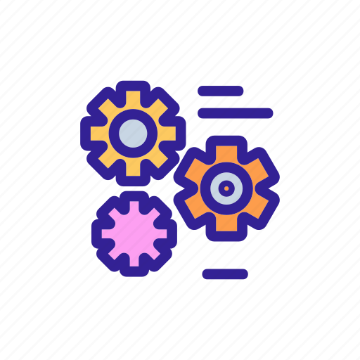Cog, concept, contour, gear, plan, planning, tings icon - Download on Iconfinder