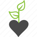 heart, love, plant, tree
