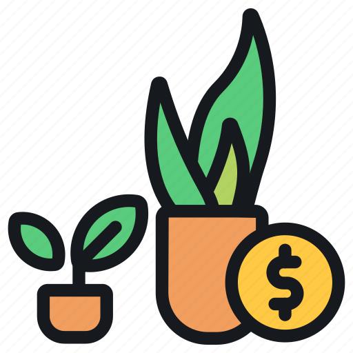 Plant, pot, indoor, agriculture, gardening, farming, price icon - Download on Iconfinder