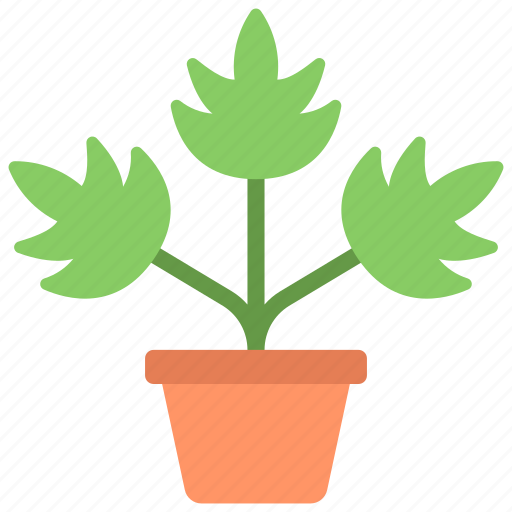 Leaf, plant, gardening, flower, potted icon - Download on Iconfinder