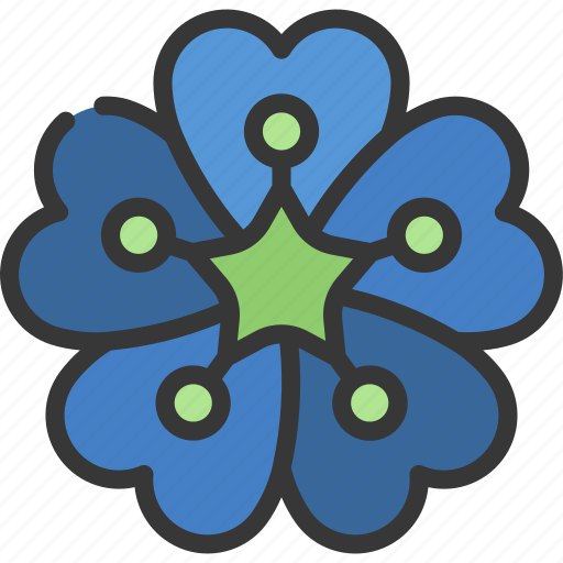 Blue, fax, gardening, bloom, flower icon - Download on Iconfinder