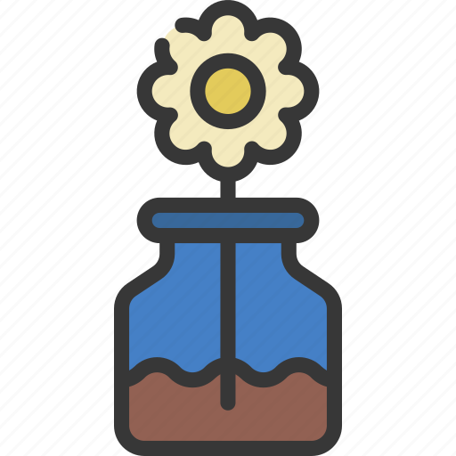 Daisy, in, jar, gardening, flower icon - Download on Iconfinder