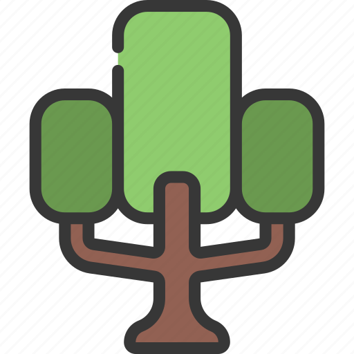 Rectangular, tree, gardening, plant, greenery icon - Download on Iconfinder