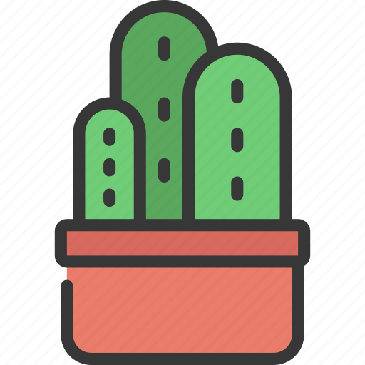 Triple, cactus, house, succulent, cacti icon - Download on Iconfinder