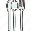 cutlery, plastic, spoon, fork, breakfast 