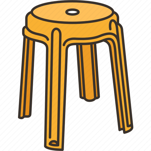 Stool, sit, seat, furniture, plastic icon - Download on Iconfinder