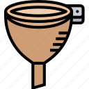funnel, filter, fluid, pouring, conical