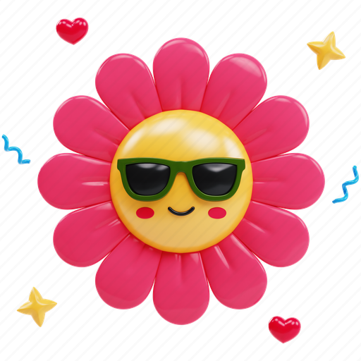 Flower, sticker, spring, nature, garden, emoji, gardening 3D illustration - Download on Iconfinder