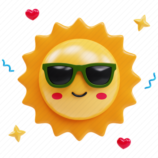 Sun, emotion, weather, emoji, forecast, sunny, feeling 3D illustration - Download on Iconfinder