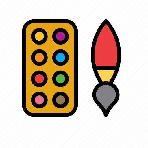 Brush, paint, painting, palette, plaything, toy, toys icon - Download on Iconfinder