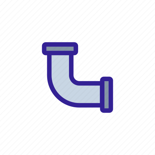 Contour, pipe, plumbing, silhouette icon - Download on Iconfinder