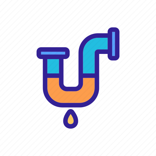 Contour, fixtures, pipe, plumbing, silhouette icon - Download on Iconfinder