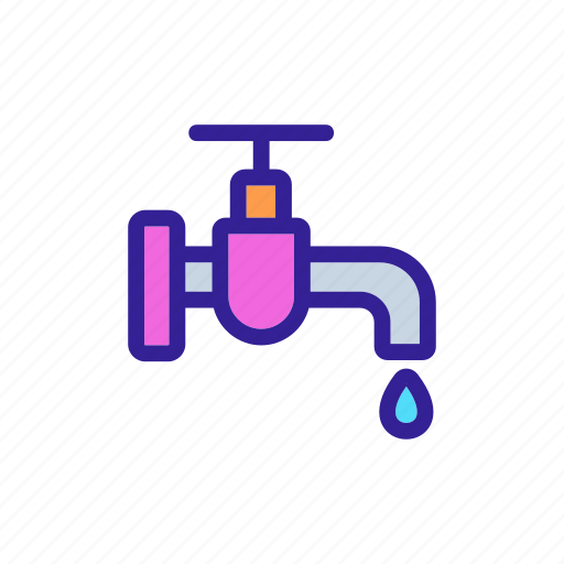 Element, faucet, fixtures, liquid, pipe, plumbing, water icon - Download on Iconfinder