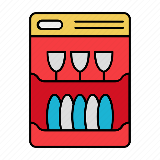 Appliance, dish cleaner, dishwasher, electric, kitchen equipment icon - Download on Iconfinder