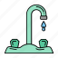 dual handle faucet, faucet, plumbing, tap, water valve 