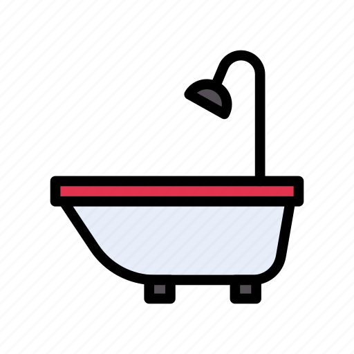 Bath, plumbing, shower, tub, water icon - Download on Iconfinder