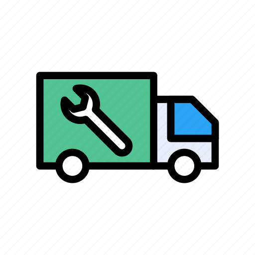 Maintenance, plumbing, services, truck, wrench icon - Download on Iconfinder