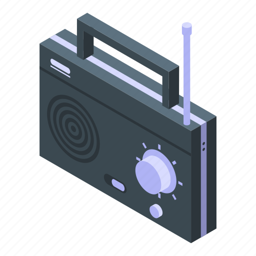 Podcast, radio, isometric icon - Download on Iconfinder