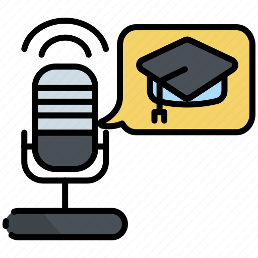 Education, podcast, study, audio, broadcasting, microphone icon - Download on Iconfinder