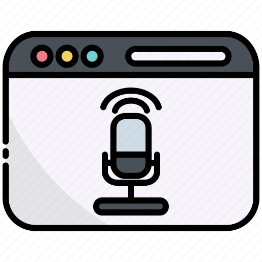Website, podcast, microphone, webpage, browser, mic icon - Download on Iconfinder