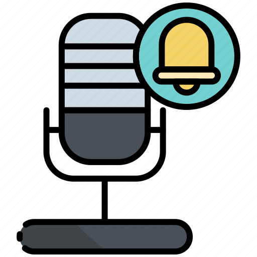 Reminder, podcast, microphone, alarm, bell, mic icon - Download on Iconfinder