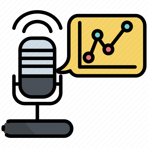 Statistics, podcast, microphone, analytics, finance, growth, infographic icon - Download on Iconfinder