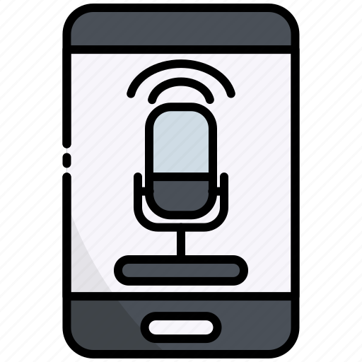 Smartphone, podcast, microphone, communication, app, audio icon - Download on Iconfinder