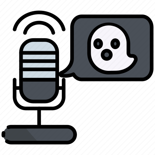 Horror, podcast, halloween, communication, audio, broadcasting, microphone icon - Download on Iconfinder