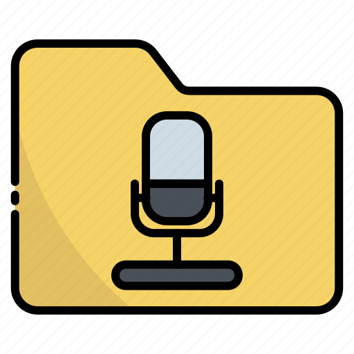 File, podcast, audio, document, folder, mic icon - Download on Iconfinder