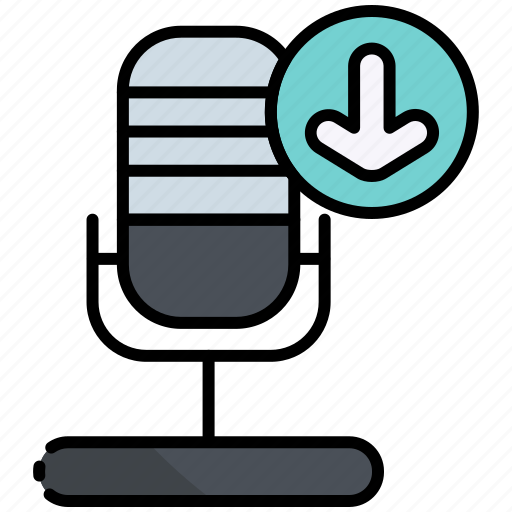 Download, podcast, audio, broadcasting, sound, communication, microphone icon - Download on Iconfinder