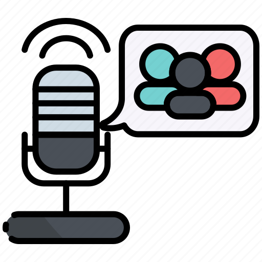 Society, podcast, communication, microphone, community, audio, voice icon - Download on Iconfinder
