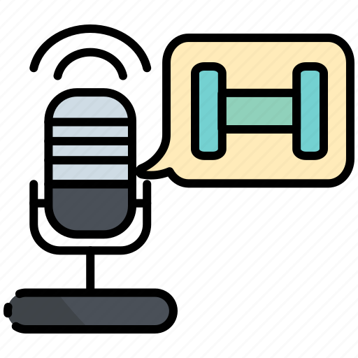 Workout, podcast, microphone, exercise, lifestyle, fitness, gym icon - Download on Iconfinder