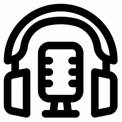 Headphone, microphone, podcast, mic, music, audio, headset icon - Download on Iconfinder