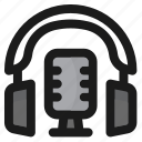 headphone, microphone, podcast, mic, music, audio, headset