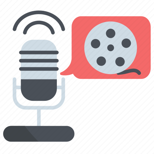 Film, movie, communication, broadcasting, audio, microphone, podcast icon - Download on Iconfinder