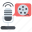 film, movie, communication, broadcasting, audio, microphone, podcast 