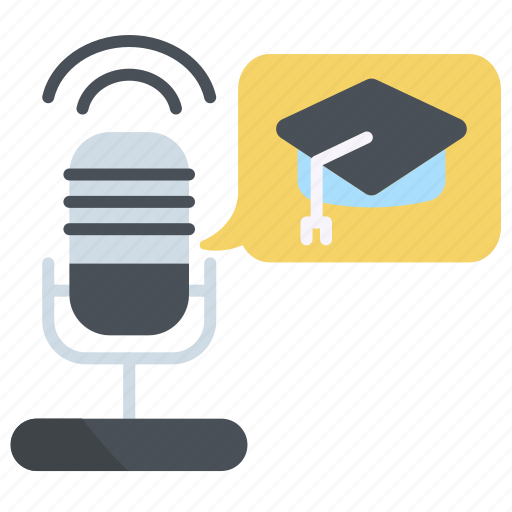 Education, study, broadcasting, audio, microphone, podcast icon - Download on Iconfinder
