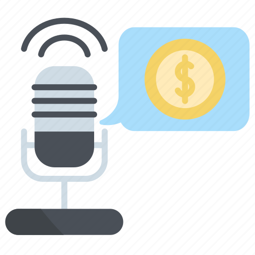 Financial, money, communication, broadcasting, mic, audio, podcast icon - Download on Iconfinder