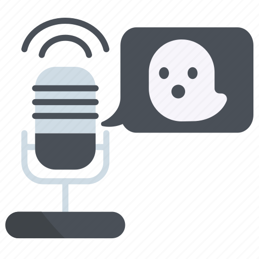 Horror, halloween, communication, broadcasting, audio, microphone, podcast icon - Download on Iconfinder