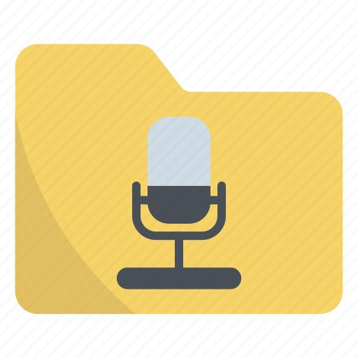 File, document, folder, mic, audio, podcast icon - Download on Iconfinder