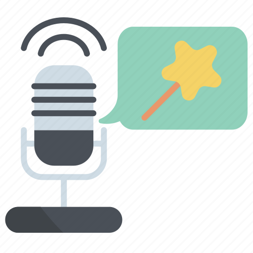 Fantasy, magic, audio, microphone, podcast icon - Download on Iconfinder