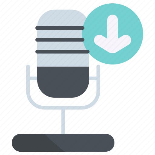 Download, broadcasting, sound, communication, audio, microphone, podcast icon - Download on Iconfinder
