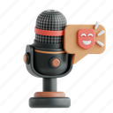 comedy, podcast, humour, microphone, mask 