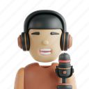 podcaster, people, voice recording, user, avatar 