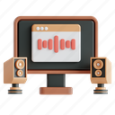 sound, waves, sound waves, voice recording, monitor, sounds, sound bar 