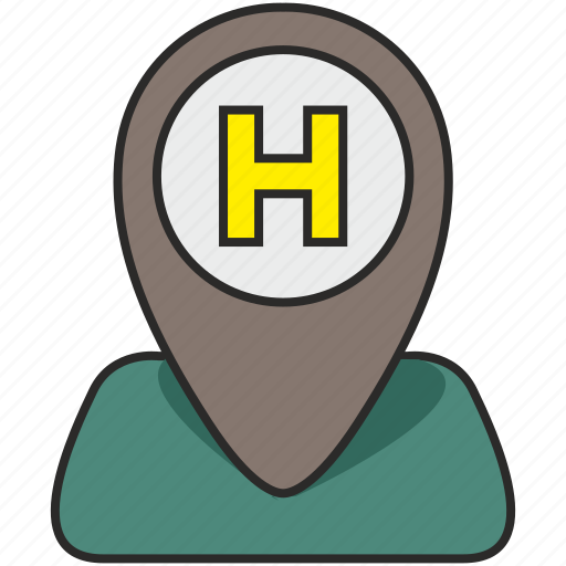 H, helicopter, hotel, parking, place, poi, pointer icon - Download on Iconfinder