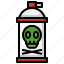 spray, venom, dangerous, toxic, death 