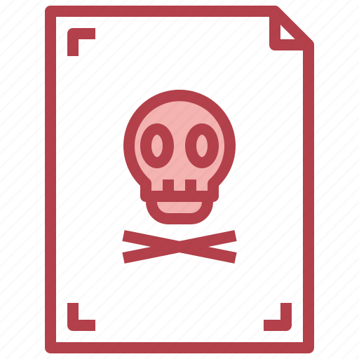 Document, horror, death, skull, text icon - Download on Iconfinder