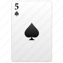 card, five, play, poker
