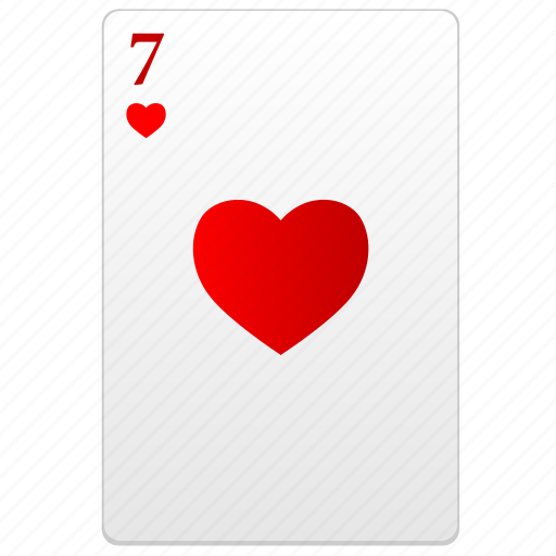 Card, poker, red, seven, 7 icon - Download on Iconfinder